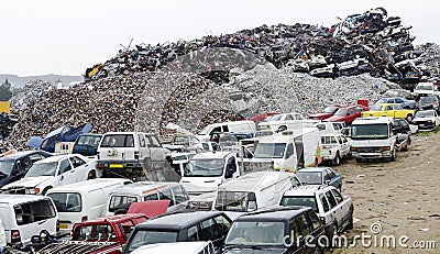 Metal scrapyard Stock Photo