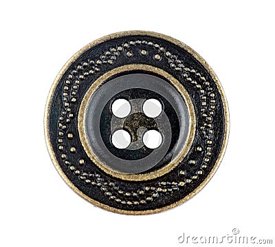 Metal sewing button Stock Photo