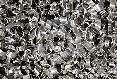 Metal shavings Stock Photo
