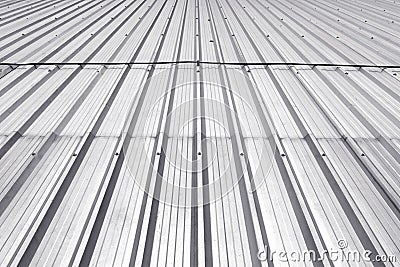 Metal sheet roof, Corrugated metal texture surface or galvanize steel background Stock Photo