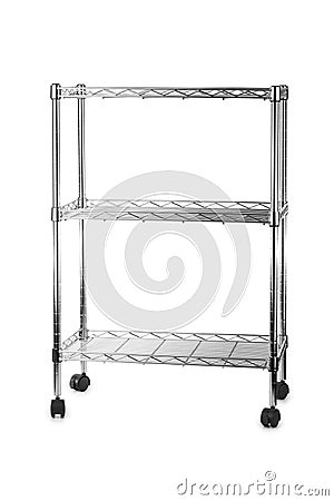 Metal shelves rack Stock Photo