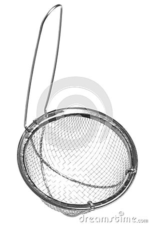 Metal Sieve Isolated Stock Photo