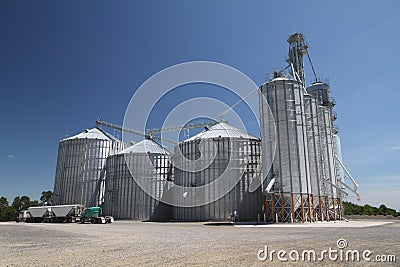 Metal silo Stock Photo