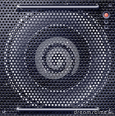 Metal speaker Vector Illustration