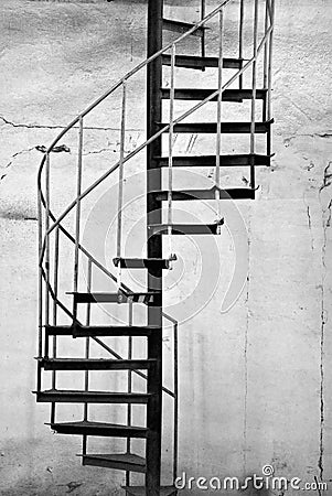 Metal Spiral Staircase Stock Photo