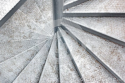 Metal Spiral Staircase Stock Photo