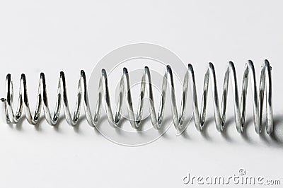 Metal spring isolated on white background Stock Photo
