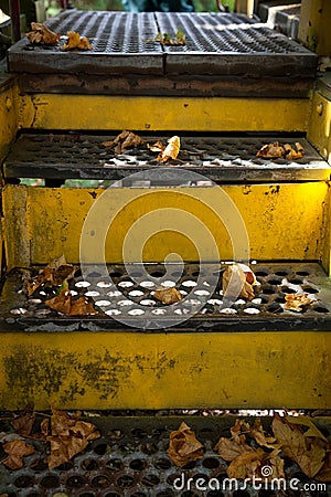 Metal stairs Stock Photo