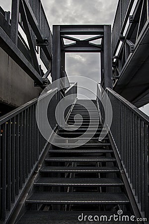 The Metal Stairs Stock Photo