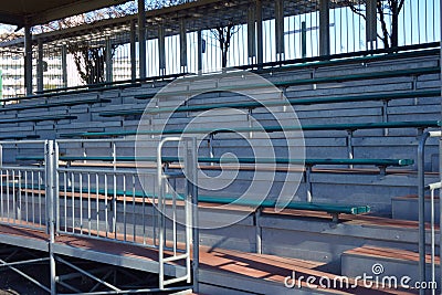 Equestrian stadium spectator seats Stock Photo