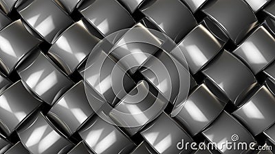 Metal steel material mesh background, 3d render Cartoon Illustration