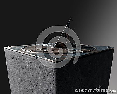 Metal Sundial Stand Stock Photo