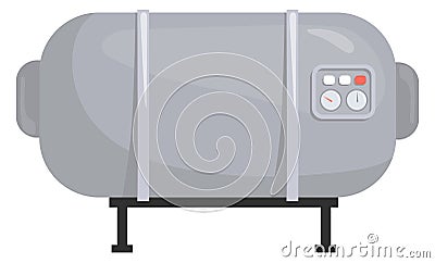 Metal tank. Cartoon liquid storage. Industrial container Vector Illustration