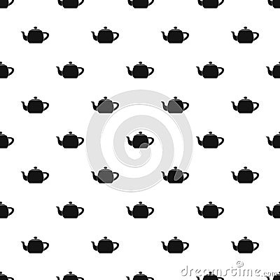 Metal teapot pattern seamless vector Vector Illustration