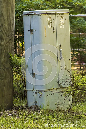 Metal Telco box Stock Photo