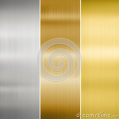 Metal texture gold, silver and bronze Stock Photo