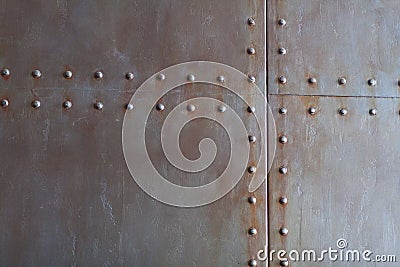 Metal texture with rivets Stock Photo