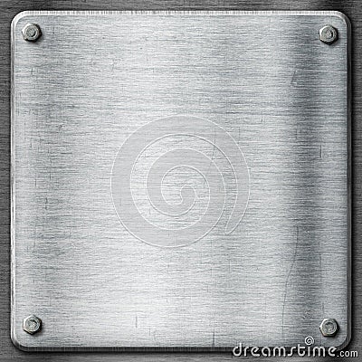 Metal texture template background. Steel plate. Stock Photo