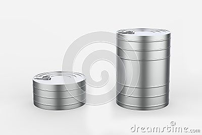 Metal tin can. Cartoon Illustration