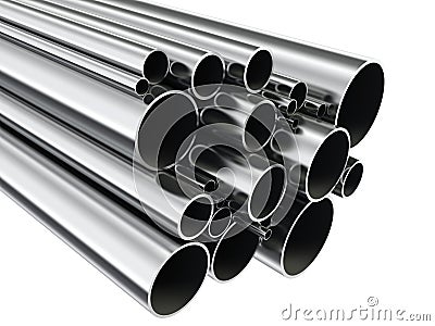 Metal tubes Stock Photo