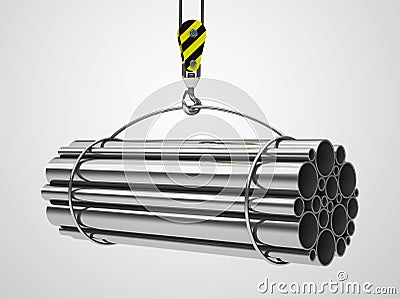 The metal tubes Stock Photo