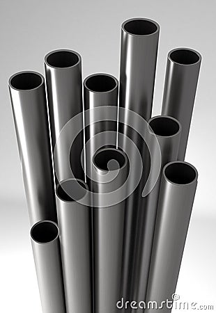 Metal tubes. Stock Photo