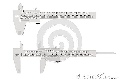 Metal vernier calipers Stock Photo