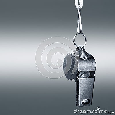 Metal whistle Stock Photo