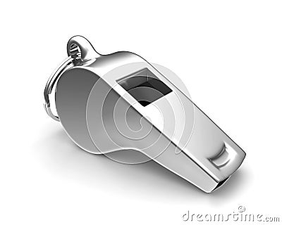 Metal whistle Stock Photo