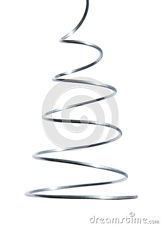 Metal wire spiral Stock Photo