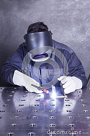 In metal workshop Stock Photo