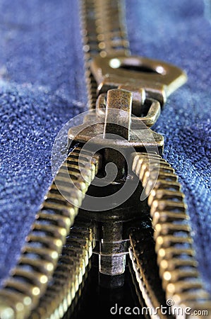 Metal Zipper Stock Photo