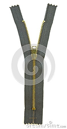 Metal zipper Stock Photo