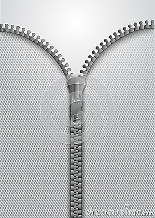 Metal zipper Vector Illustration