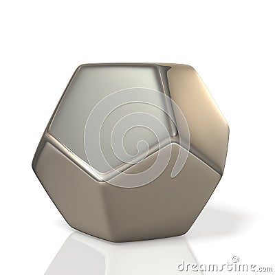 Metalic polyhedron Stock Photo