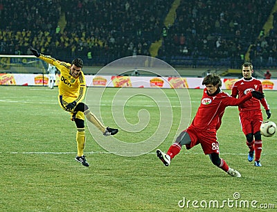 Metalist - Debreceni UEFA football match Editorial Stock Photo