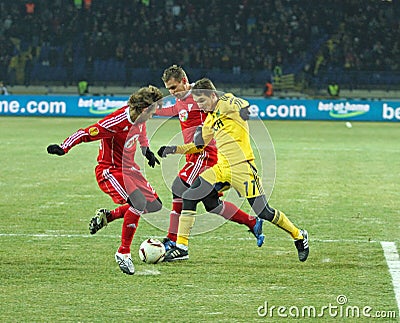 Metalist - Debreceni UEFA football match Editorial Stock Photo