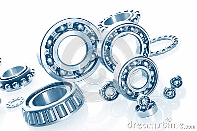 Metall Ball bearings Stock Photo