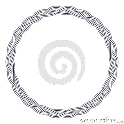 Metall braided circle Vector Illustration