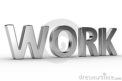 Metall word work Stock Photo