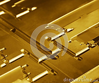 Metallic Abstract in Gold Stock Photo