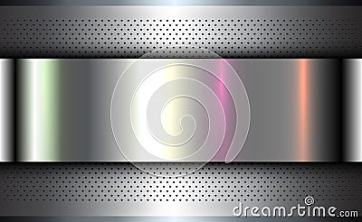 Metallic background silver chrome Vector Illustration