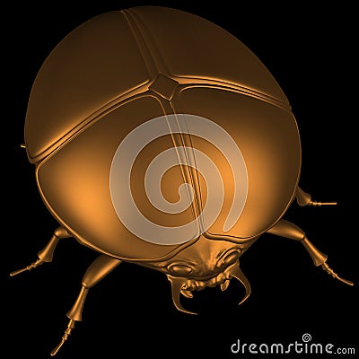 Metallic Bronce Scarab Bug Stock Photo