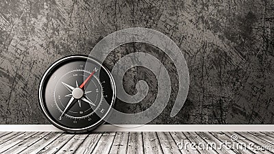 Compass in the Room with Copyspace Stock Photo