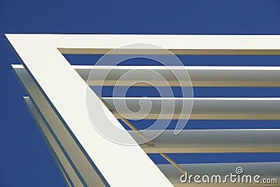 Metallic construction . modern structures Metal . Stock Photo