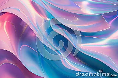 A metallic, fluid-like object that appears to be in a state of motion or transformation. Stock Photo