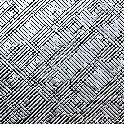 308 Metallic Grid: A sleek and modern background featuring a metallic grid pattern in metallic and muted tones that create a sop Stock Photo