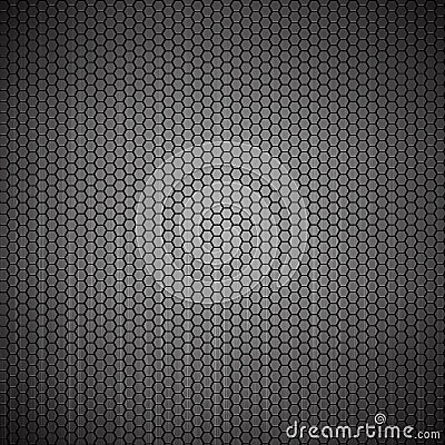 Metallic hexagon grid texture Vector Illustration