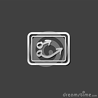 Metallic Icon - Strategy Vector Illustration