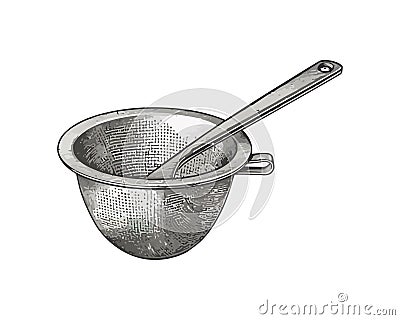 Metallic kitchen utensils, old fashioned Vector Illustration